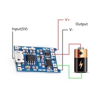 TP4056 5V 1A Mini Micro USB Tipo-C Placa de carga Módulo de cargador 18650 Batería de litio Funciones de protección dual 1A PCB PCBA