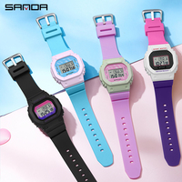 Jam Tangan Sport Digital Antik Mewah Unisex SANDA 393 dengan Layar LED, Tahan Air 5 Bar, Alarm, Kronograf, Stopwatch & Tanggal