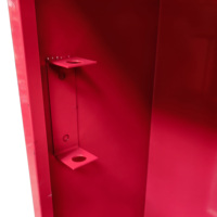 Armoire murale double compartiment pour extincteur, en acier rouge, double porte, pour enrouleur de tuyau d'incendie et équipement de lutte contre l'incendie