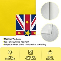 Chemin de table en polyester personnalisé avec drapeau de Niue, idéal pour table à manger, table console, pour la décoration de la maison et des banquets