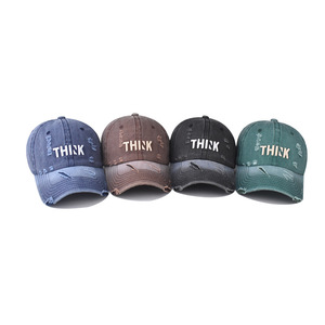 Gorra de béisbol de 6 paneles <span class=keywords><strong>TARK</strong></span>, nueva, lavada, con bordado grande, de tela nueva, para exteriores, con letras en inglés, estilo transfronterizo - Product Image 3