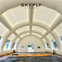 Hangar d'avion gonflable en membrane pour plans d'aménagement d'accès du personnel