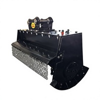 Nouvelle débroussailleuse hydraulique à fléaux SLN montée sur excavatrice, accessoire de paillage pour le défrichement et la gestion de la végétation, 5-6 tonnes