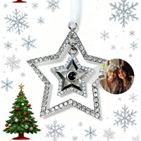 Çift Katmanlı Yıldız Taklidi Noel Süsü Projeksiyon Kolye Noel Ağacı Asılı Dekorasyon Tatil Hediyesi