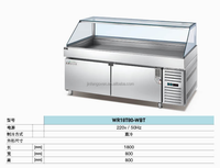 Équipement de réfrigération en acier inoxydable de cuisine commerciale comptoir de table Tube de cuivre Pizza Prep Salad Bar réfrigérateur