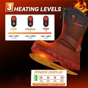 Bottes de <span class=keywords><strong>ski</strong></span> chauffantes USB personnalisées hiver extérieur bottes de neige chauffantes à <span class=keywords><strong>batterie</strong></span> rechargeable pour hommes - Product Image 4