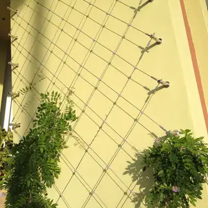 Green plant climbing rattan stainless steel plant climbing metal mesh flexible steel wire braided buckle forming rope mesh