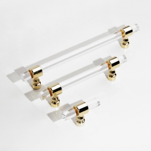 Puxadores de Gabinete em Acrílico Transparente com Base em Liga de Zinco, Puxadores Modernos para Móveis de Cozinha, Guarda-Roupa e Banheiro - Product Image 2