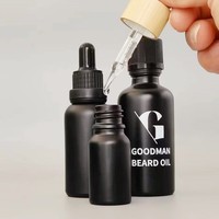 330Pcs Botol Minyak Esensial Kosmetik Premium Matte Hitam 15ml-100ml dengan Tutup Bambu dan Pipet Kaca, Dapat Disesuaikan, Cetak Sablon