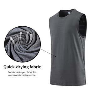 Bán Buôn Sáu Màu Rắn Giản Dị Mùa Hè Tank Top Thời Trang Side Chia Nhanh Khô Người Đàn Ông Thể Thao Vest - Product Image 3