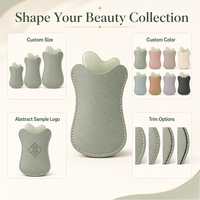 Étui de rangement personnalisé en cuir PU pour outils Gua Sha, organiseur de soins de la peau, pochette pour accessoires cosmétiques pour coiffeuse, spa et voyage
