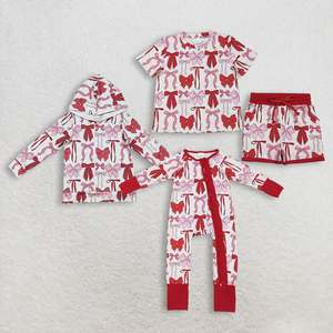 Ropa para Niñas para el Día de San Valentín 2026, Ropa Infantil Roja con Lazos Coquetas para el Día de San Valentín - Product Image 1