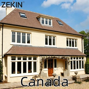Zekin Canada Project Villa C saCertified Aluminum Window Tempered Glass Energy Efficient Hurricane Impact Proof Picture Windows - Product Image 1