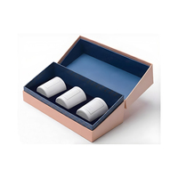 Boîte à bougies avec insert en mousse multi-compartiments, base en papier recouvert, imprimé floral dégradé, ensemble de parfums pour les fêtes