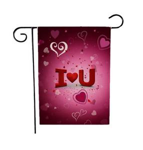 Домашний Декоративный маленький Садовый флаг для влюбленных на День святого Валентина, красная роза, цветок, двухстороннее винтажное украшение для дома, двора - Product Image 1