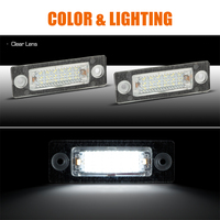 Lot de 2 lampes LED blanches pour plaque d'immatriculation, éclairage de plaque arrière pour VW Jetta Passat Caddy Golf Plus T5 Touran