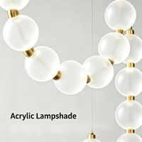Lustre LED ovale long moderne et minimaliste personnalisé, luminaire suspendu de luxe à intensité variable et hauteur réglable pour hall d'hôtel et salon