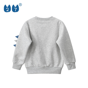 เสื้อสเวตเตอร์คอกลมแขนยาวลายการ์ตูนสำหรับเด็กทารกเสื้อผ้าแฟชั่นสำหรับเด็กผู้ชายคอกลมผ้าคอตตอนลายไดโนเสาร์ - Product Image 2