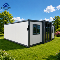Casa Contenedor Expandible de Lujo de 20 pies/40 pies, Moderna, Tres en Uno, Villa Modular Prefabricada de 2 Dormitorios para Estadías en Resorts