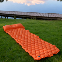 Matelas de couchage gonflable pour le camping, lit d'appoint pliable portable pour la maison, la randonnée en plein air, en polyester, ouverture automatique