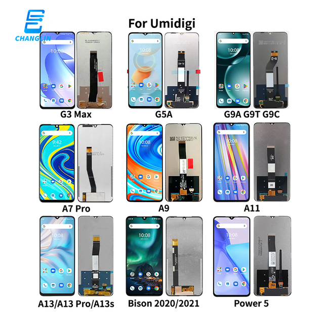 Lcd Assembly for UMIDIGI G3 Max G5A G9A G9T G9C A7Pro A9 A11 A13Pro A13s Bison 2020 2021 Power 5 Mobile Phone LCD Display Screen