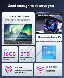 Tout nouveau vente en gros Ram Ddr4 flambant neuf <span class=keywords><strong>17</strong></span> pouces Intel N5095 Office 16 go bas prix Windows 11 <span class=keywords><strong>Pro</strong></span> achat en gros ordinateur portable de jeu - Product Image 2