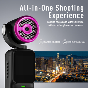 Cámara de Video Portátil Y18 con Ventilador de Refrigeración Integrado, Cámara Vlog 1080P con Pantalla IPS de 1.4 Pulgadas, Ventilador de 100 Velocidades, Batería de 2600mAh y Ranura para <span class=keywords><strong>Tarjeta</strong></span> TF - Product Image 4