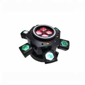 Occhio d'ape di alta qualità <span class=keywords><strong>4</strong></span> in 1 Mini testa mobile 6 braccio bianco e oro luce stroboscopica Laser luci da palcoscenico - Product Image 6