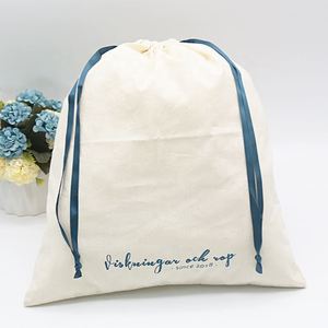 Custom 100% Cotton Large Packaging Blanket <b>Pouch</b> Shoes Clothing Dust Bags Cotton <b>Drawstring</b> - Product Image 1