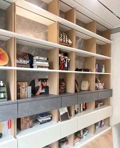 Muebles de oficina para el hogar, sala de estar moderna personalizada, biblioteca, estantería de madera, gabinete de almacenamiento, diseño de estanterías, estanterías - Product Image 4