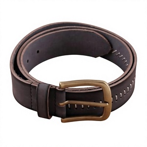 Cinturón de Cuero Genuino 100% Piel de Vaca Negra para Hombre, Hebilla Cuadrada de Acero Impermeable, Estilo Casual Vintage, Gran Venta - Product Image 5