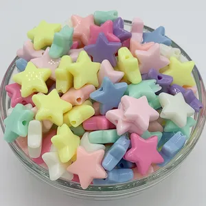 Wholesale 13*5mm 1130PCS/bag Star shaped loose beads colorful plastic Acrylic Beads for Jewelry Making DIY Handstring