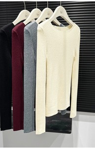 Maglione da donna <span class=keywords><strong>a</strong></span> collo alto, slim fit, <span class=keywords><strong>a</strong></span> maniche lunghe, senza cuciture, leggero. - Product Image 5