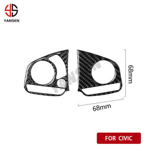 Adesivo Decorativo in Vera Fibra di Carbonio per Pannello Pulsanti del Volante per <span class=keywords><strong>Honda</strong></span> <span class=keywords><strong>Civic</strong></span> 10a Generazione 2016-2019 - Product Image 5