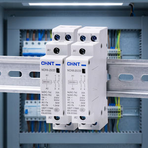 คอนแทคเตอร์แม่เหล็กขนาดเล็ก CHNT NCH8-20 40A แบบเฟสเดียว 220V สำหรับใช้ในครัวเรือน AC 50Hz ติดตั้งบนราง Din สำหรับระบบอัตโนมัติในอุตสาหกรรม - Product Image 3