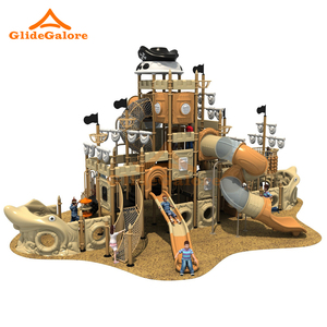 Bằng Gỗ Ngoài Trời Trẻ Em Sân Chơi Với Con Lăn Ống Và Trong Suốt <span class=keywords><strong>Slide</strong></span> Công Viên Giải Trí Cướp Biển Tàu Trượt Sân Chơi Ngoài Trời - Product Image 2