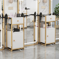 Armoire à outils en métal pour salon de coiffure, table miroir pour salon de coiffure, chariot de salon de beauté, support multifonctionnel pour sèche-cheveux