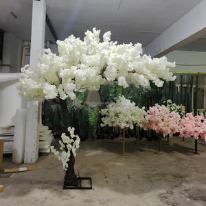 BL-AP13 TikTok <span class=keywords><strong>Whatsapp</strong></span> Instagram Última Novedad en Venta, Árbol de Flores de Cerezo Artificial Blanco Crema Hecho a Medida para Decoración del Hogar y Exteriores - Product Image 1