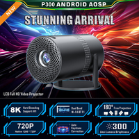 Salange Best Selling P300 Projecteur portable 200Ansi Android 11.0 720P 2.4G/5G Wifi 4K Smart Home Theater Mini projecteurs