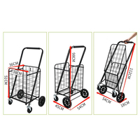 Chariots de supermarché utilitaires à prix d'usine, chariots pliables portables pour supermarché et magasin de détail