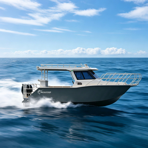 Oferta Especial: Lancha de Aluminio de <span class=keywords><strong>8m</strong></span> con Techo Rígido Extensible, Motor Fuera de Borda de Alta Velocidad, para Pesca en Alta Mar, Patrullaje y Entretenimiento - Product Image 2