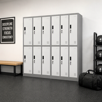 Armoire de rangement verticale en acier à 5 niveaux Youbai, 5 portes, démontable, durable, écologique, pour salle de sport, école, bureau, salle du personnel