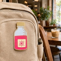 Épingles médicales personnalisées pour biologues cellulaires, épingles en métal personnalisées, flacon liquide rose, épingles en émail en vrac pour vêtements
