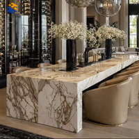 Table à manger en marbre de taille standard KT STONE – Qualité fiable, ambiance élégante, largement utilisée pour la salle à manger domestique et les applications commerciales