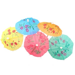 Sombrillas Desechables Ecológicas de Bambú NEWELL para Bebidas y Palillos para Cócteles con Adornos de Papel para Cupcakes - Product Image 6