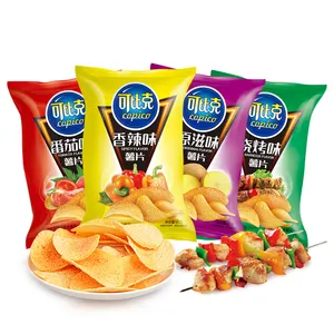 Wholesale Chinese snack Copico potato chips healthy vegetable snack exotic french fries hot and spicy crispy chips puff food 60g