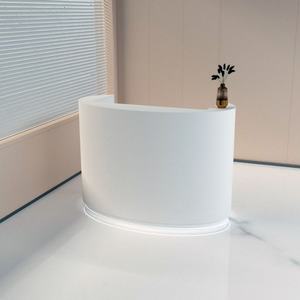 Modern Reception Desk Beauty <b>Salon</b> With Cashier Counter Cheap White Reception Table for Office Desk - Product Image 3