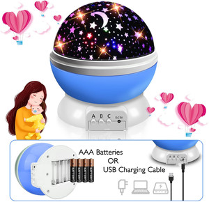 360หมุนคืนแสงดาวโปรเจคเตอร์สำหรับเด็ก - Product Image 5
