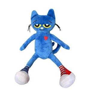 Petes le chat peluche jouet dessin animé Figurine chat bleu peluche poupée petite enfance éducation livre d'images poupée - Product Image 5