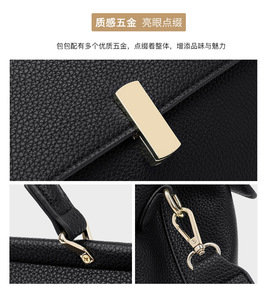 Bolso de mano para mujer con asa superior, bandolera de cuero, bolso cruzado de cuero para mujer - Product Image 2